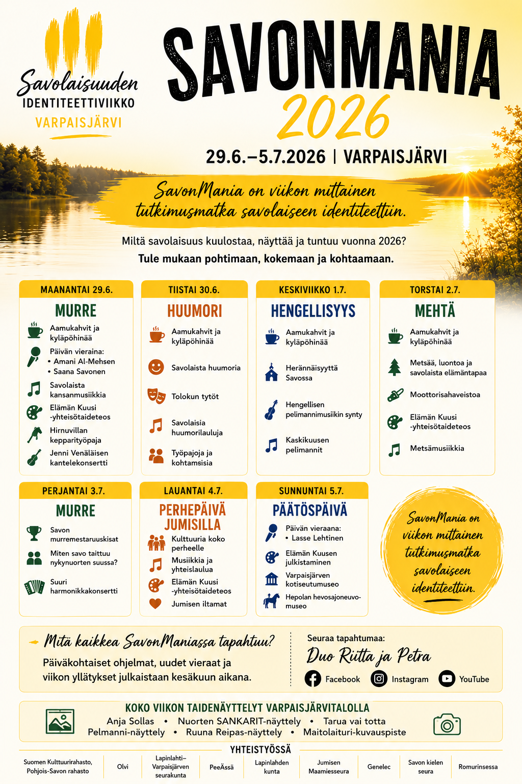 Savonmania 2026 ohjelma